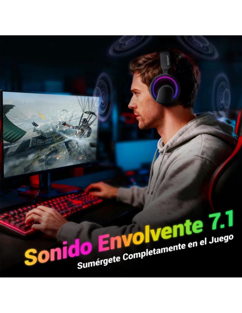 Audífonos Petukita Box B16 RGB Negro
