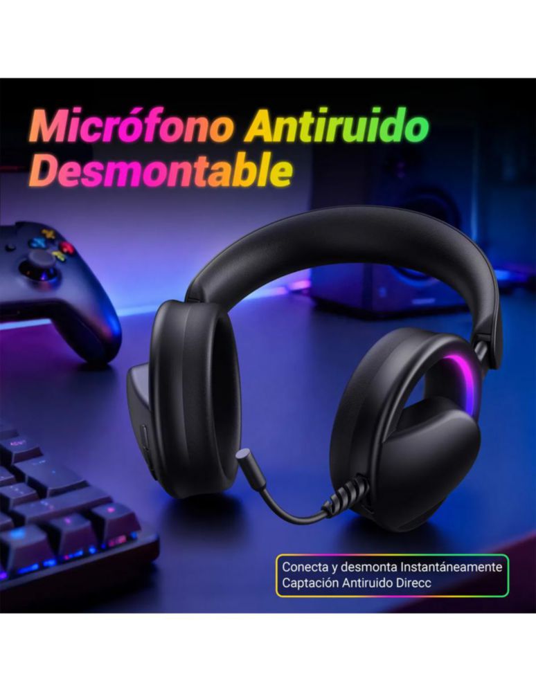 Audífonos Petukita Box B16 RGB Negro