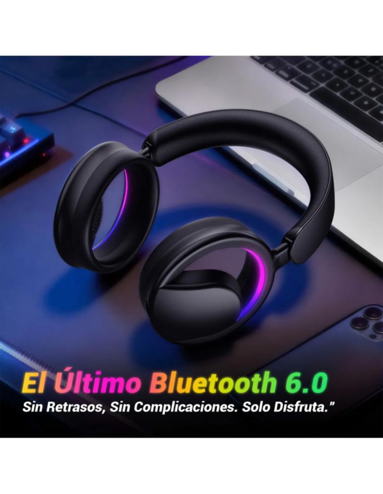 Audífonos Petukita Box B16 RGB Negro