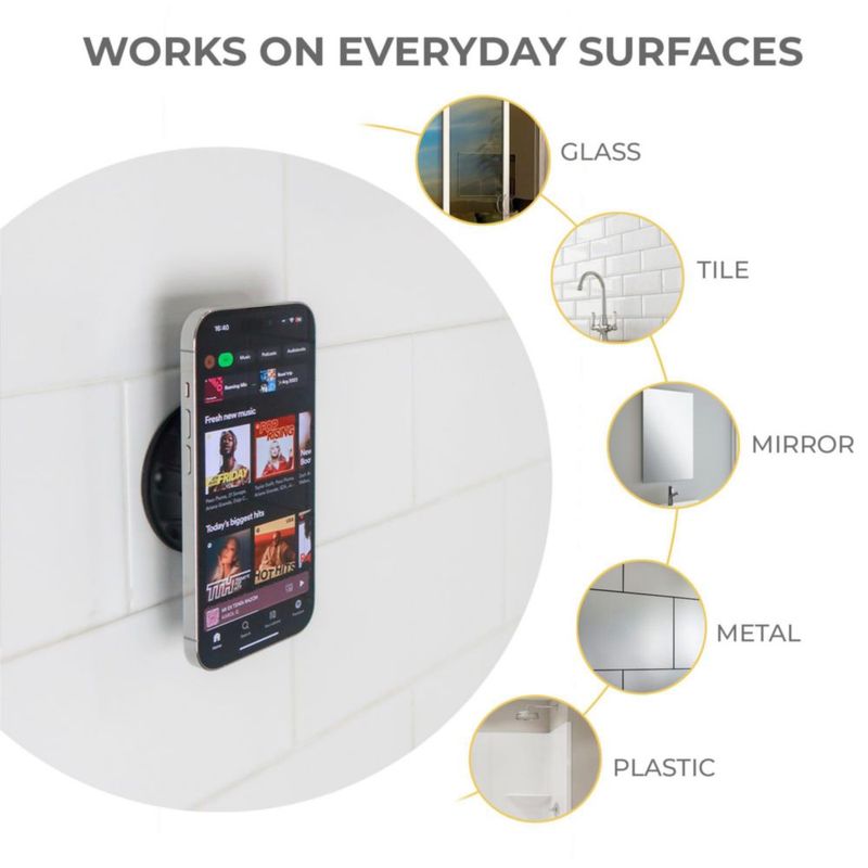Soporte de teléfono portátil hula+ MagSafe para ducha y más