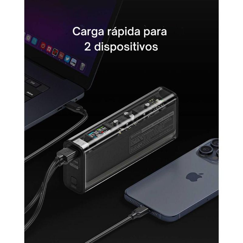 Power Bank Sharge Shargeek 140 20000mAh 140W PD Pantalla Negra