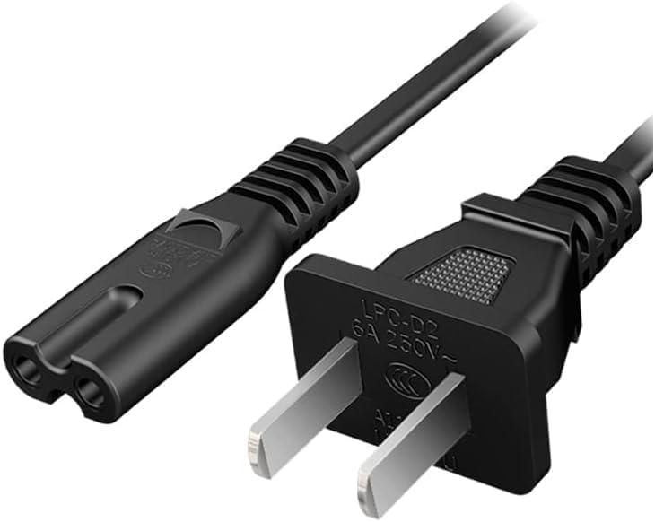 Cable de alimentación LORDTRONICS universal 2 clavijas 125 V AC 20 pies