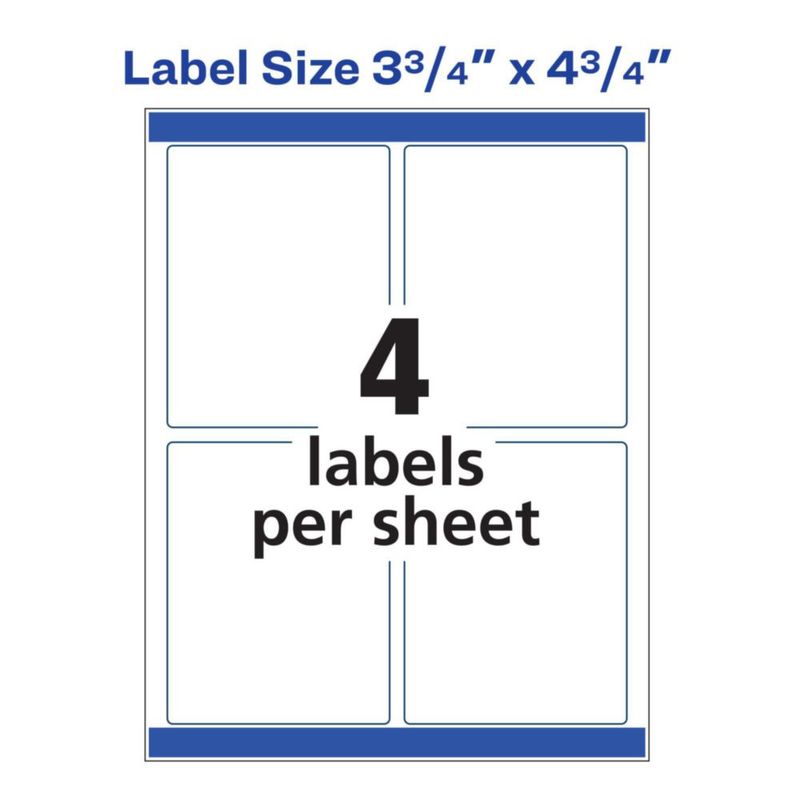 Etiquetas de envío Avery Printables 100 blancas (6878)