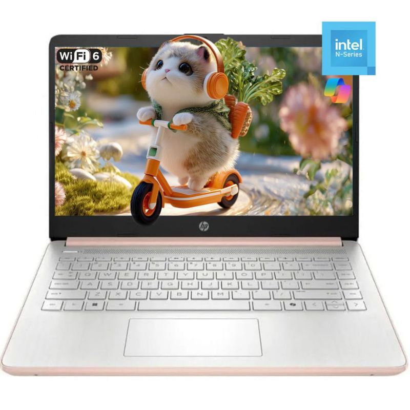 Laptop Notebook HP 14-stream Intel N150 4gb Ram, 128gb Ssd Pale Rose
