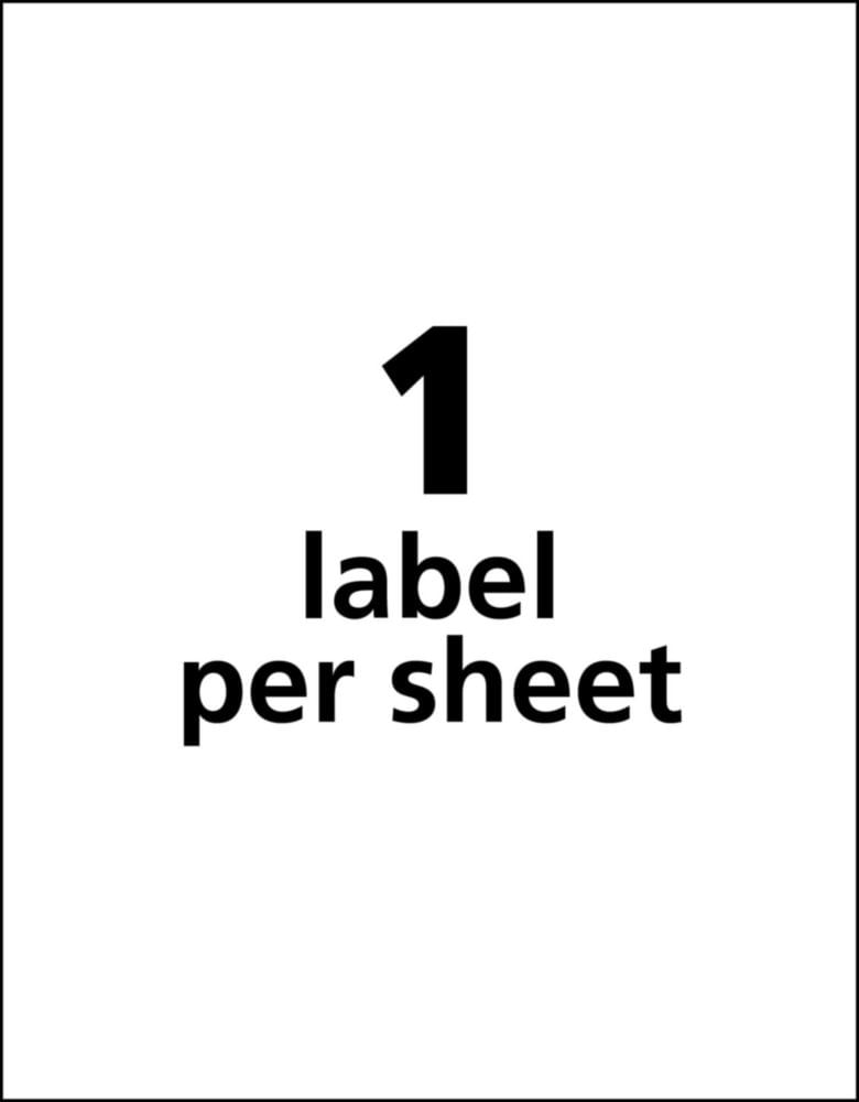 Etiquetas de identificación Avery Durable White Cover Up para impresora láser