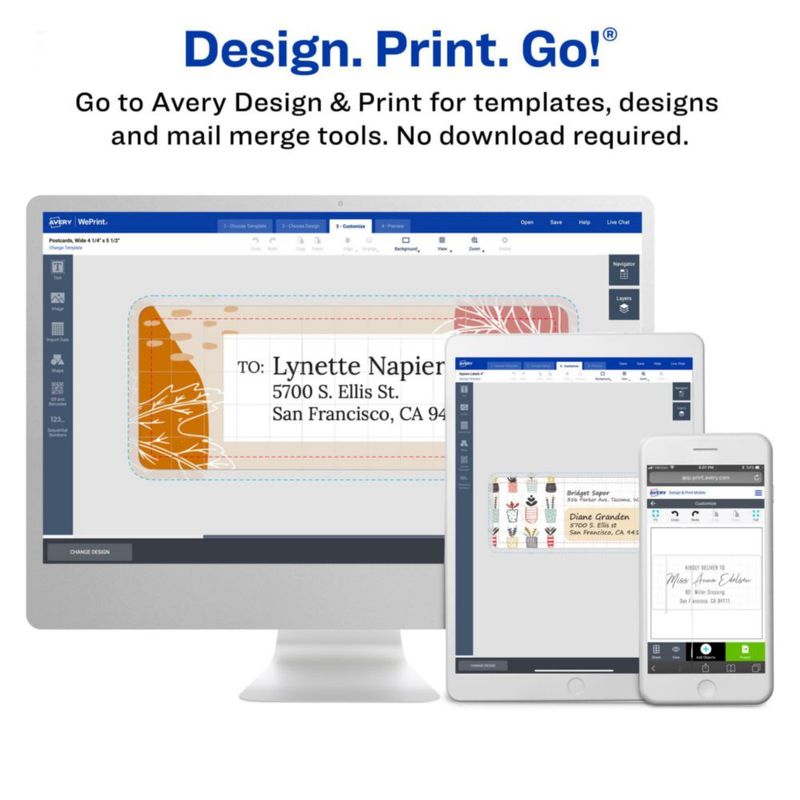 Etiquetas de envío Avery Printables 150 blancas (5264)