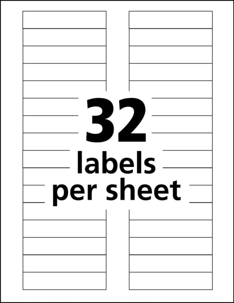 Etiquetas de identificación Avery Durable White Cover Up para impresora láser
