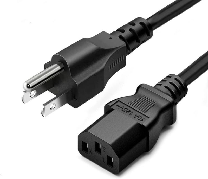 Cable de alimentación LORDTRONICS de 20 pies 3 clavijas 10 A 125 V para monitor TV PC