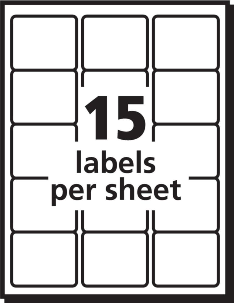 Etiquetas de identificación Avery Durable White Cover Up para impresora láser