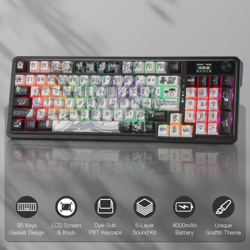 Teclado para juegos Redragon K719 PRO inalámbrico de 95 teclas