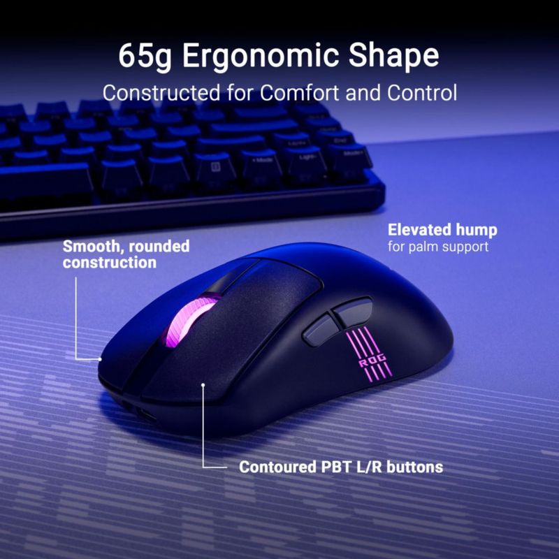 Mouse Gamer ASUS ROG Keris II Origin Inalámbrico 65g 42K DPI