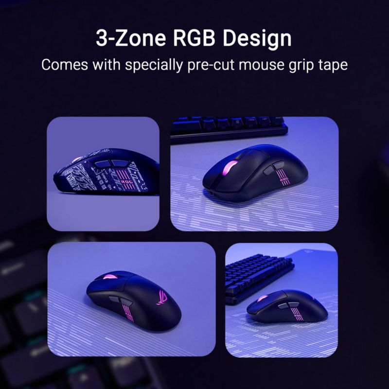 Mouse Gamer ASUS ROG Keris II Origin Inalámbrico 65g 42K DPI