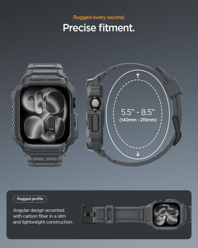 Funda para Reloj Spigen Rugged Armor Pro 2 46mm Gris Oscuro