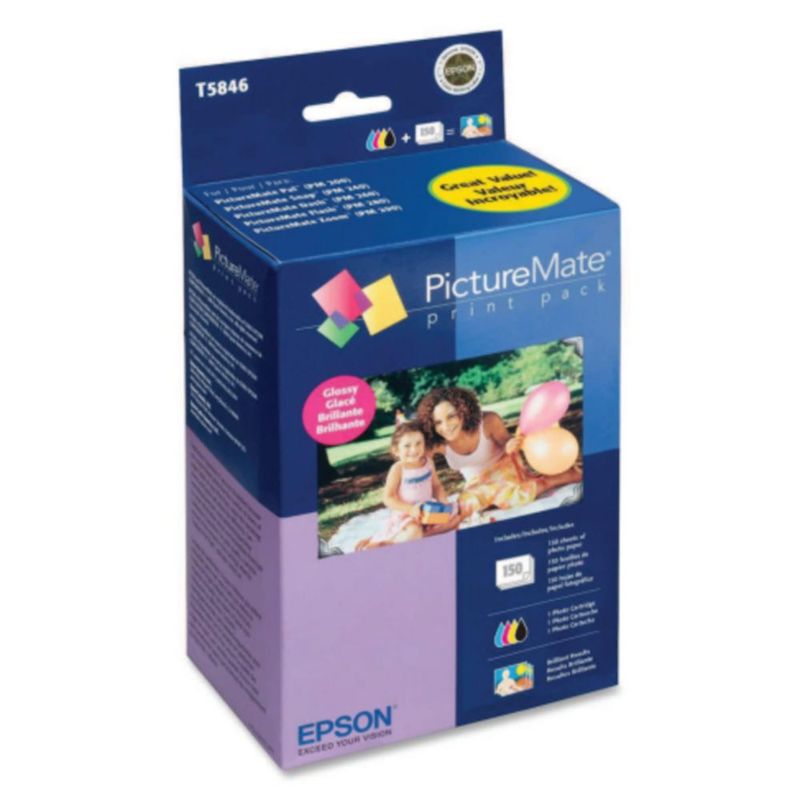 Paquete combinado de tinta y papel EPSON T584 de capacidad estándar