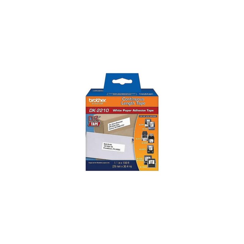 Cinta para impresora de etiquetas Brother Genuine DK-2210 de 29 mm x 304 m