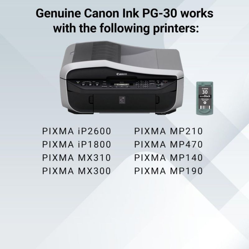 Cartucho de tinta Canon PG-30 negro original iP2600/1800 MX310/300/210