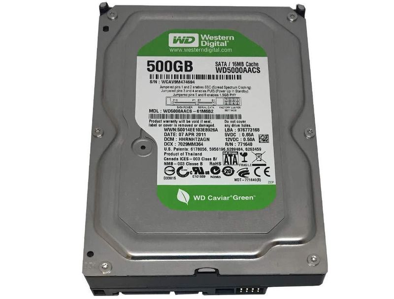Disco Duro Western Digital Caviar Green WD5000AACS 500 GB