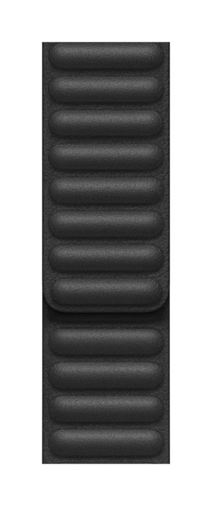 Correa de reloj Apple Leather Link negra de 40 mm tamaño mediano/grande