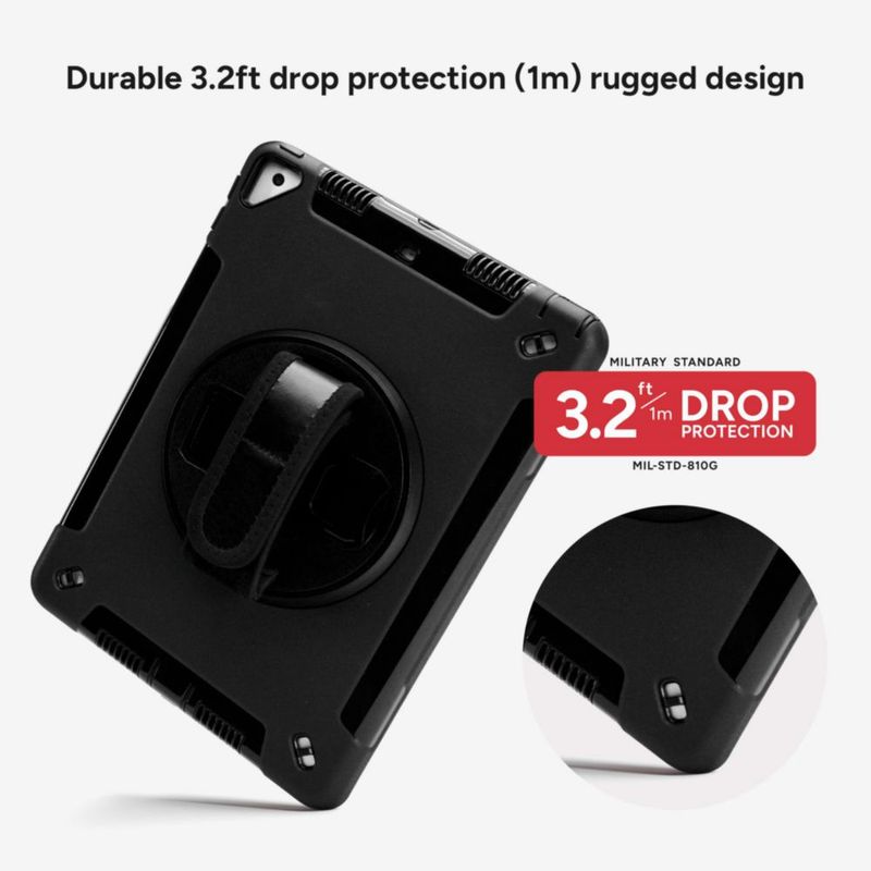 Funda para Tablet ZAGG iPad 10.2" Resistente con Correa Giratoria 360°