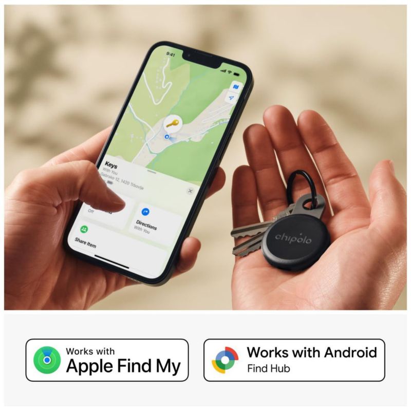 Rastreador Bluetooth Chipolo LOOP recargable para llave y bolsa
