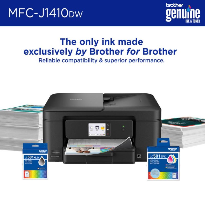 Impresora Brother MFC-J1410DW Multifuncional Inalámbrica a Color