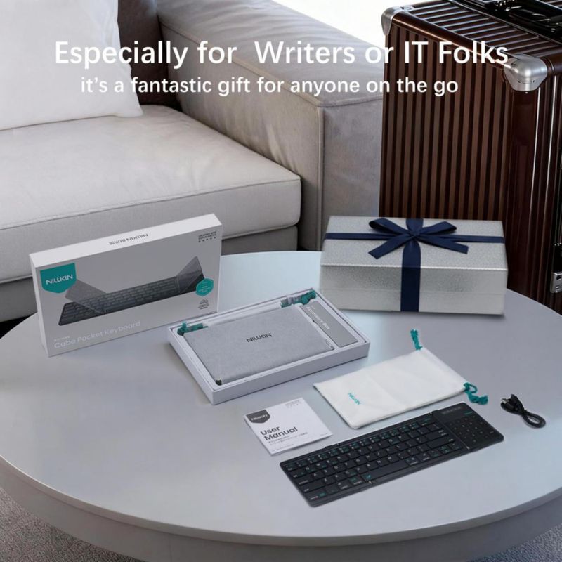 Teclado Bluetooth Plegable Nillkin con Touchpad y Teclado Numérico