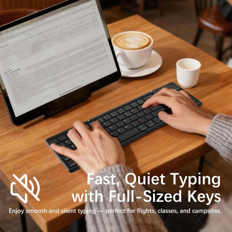 Teclado Bluetooth Plegable Nillkin con Touchpad y Teclado Numérico
