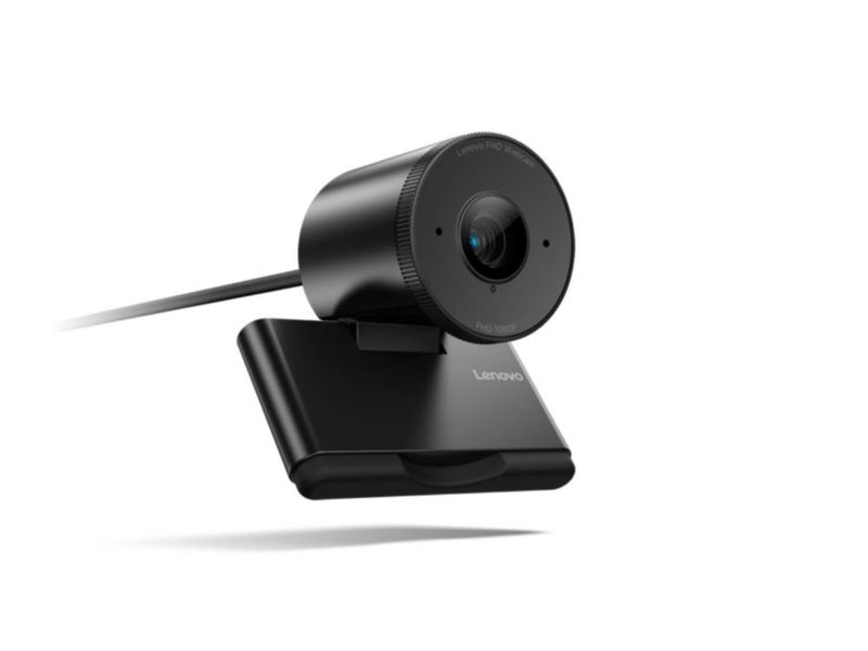 Cámara web Lenovo FHD 1080p resolución 30 fps con micrófono negra