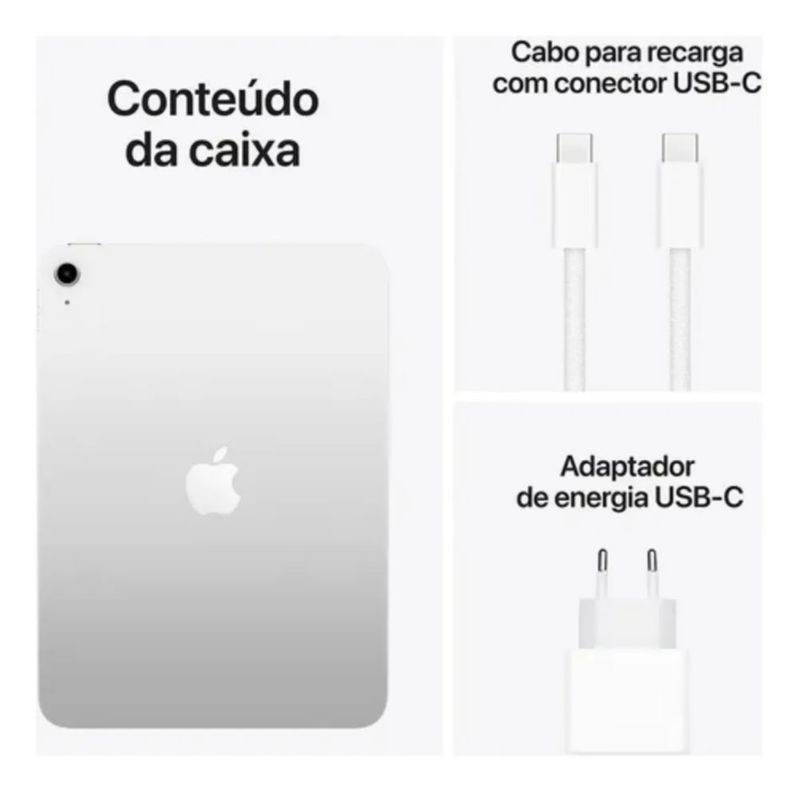 iPad 11 (2025) 11" Wi-Fi 128GB Plata - Chip A16 Bionic
