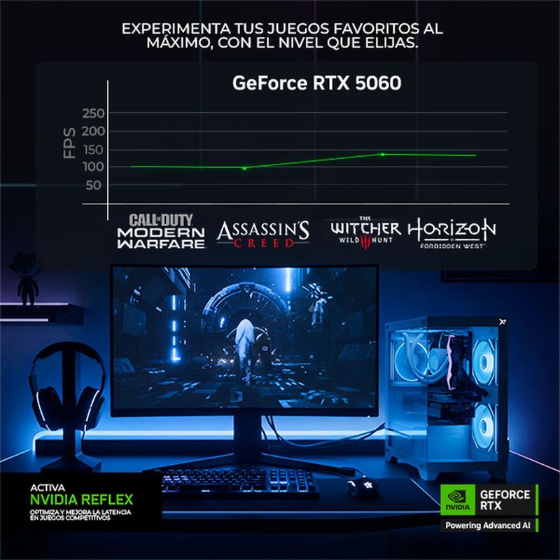 Xtreme pc gaming geforce rtx 5060 ryzen 7 16gb ssd 1tb wifi