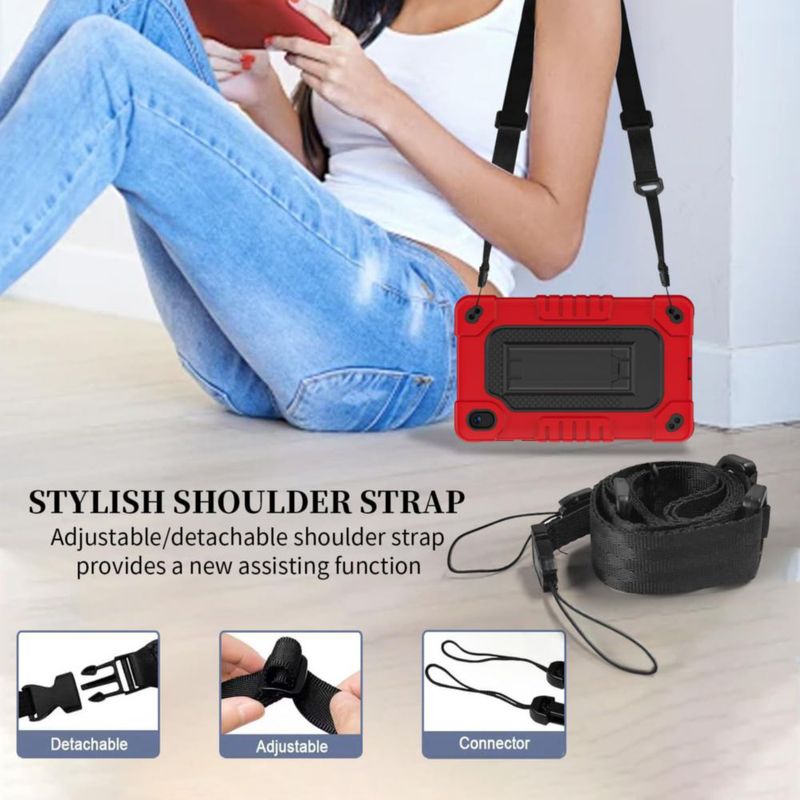 Funda para tablet Kebiory para Walmart Onn 7 2024 Gen 4 de 7 pulgadas color rojo