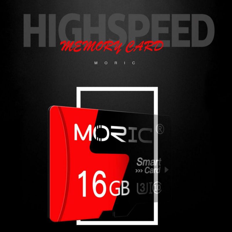 Tarjeta micro SD MORIC de 16 GB (paquete de 2) con adaptador de alta velocidad C10 A1
