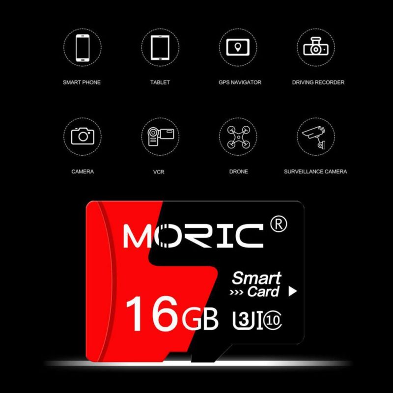 Tarjeta micro SD MORIC de 16 GB (paquete de 2) con adaptador de alta velocidad C10 A1