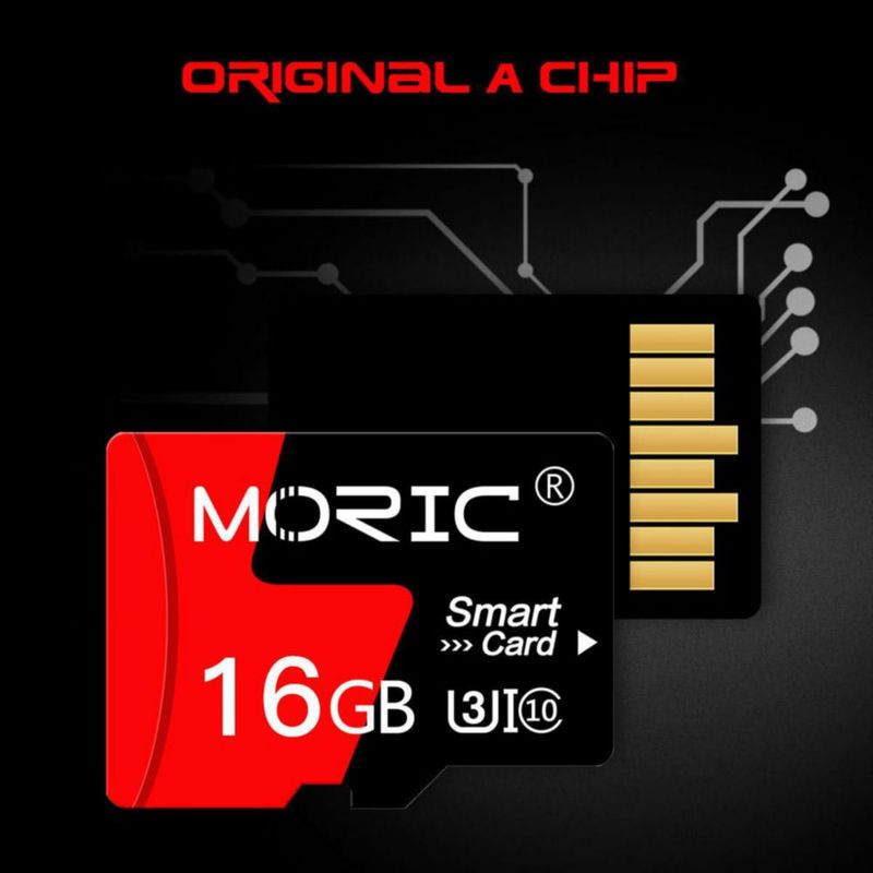 Tarjeta micro SD MORIC de 16 GB (paquete de 2) con adaptador de alta velocidad C10 A1