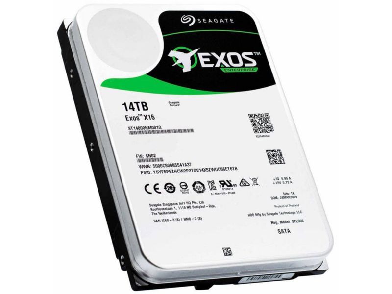 Disco Duro Seagate Exos X18 14 TB 7200 RPM SATA 6 Gb/s 3.5