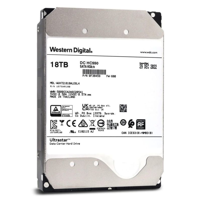 Disco Duro Reacondicionado Western Digital Ultrastar DC 18TB SATA 3.5"