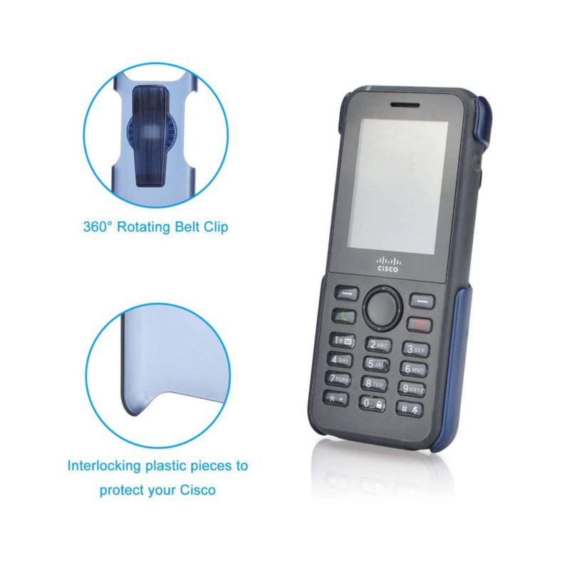 Funda de teléfono Generturbo para Cisco 8821 con clip para cinturón azul