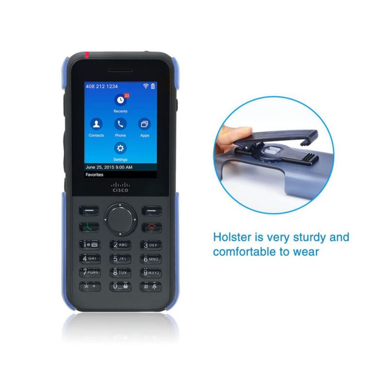 Funda de teléfono Generturbo para Cisco 8821 con clip para cinturón azul