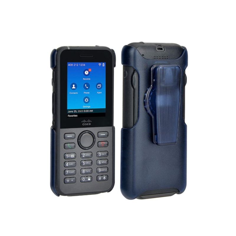 Funda de teléfono Generturbo para Cisco 8821 con clip para cinturón azul