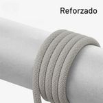 Mr. Gadgets Cable De Carga Rápida Nylon Trenzado Para Iphone, Cable Reforzado Para Transferencia De Datos, Cable Cargador Color Gris