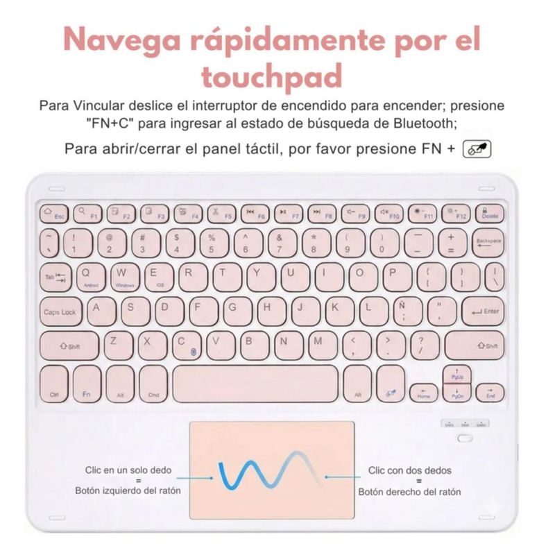 Funda Teclado Para Ipad Air 11 M2/ M3 4th/5th Pro 11 Español