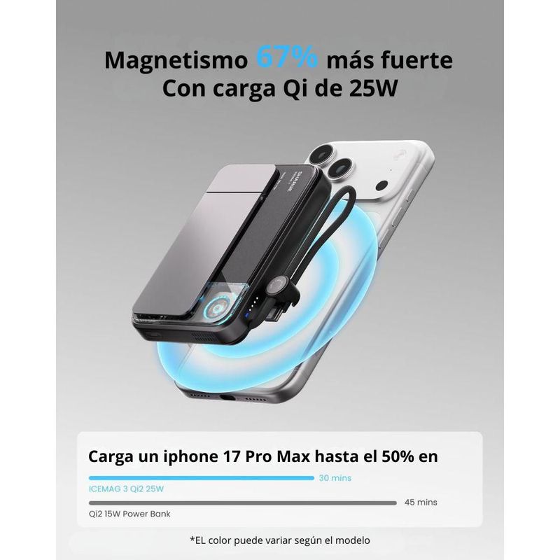 Power Bank Sharge ICEMAG 3 10000mAh Qi2 25W Magsafe USB-C