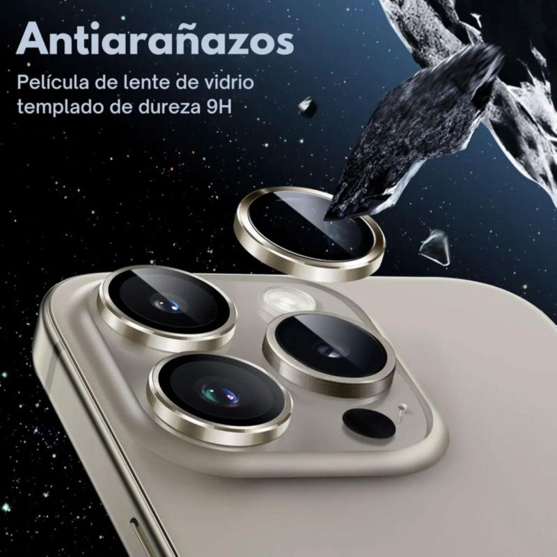Mica Premium Protector Lente Camara Aros Para iPhone