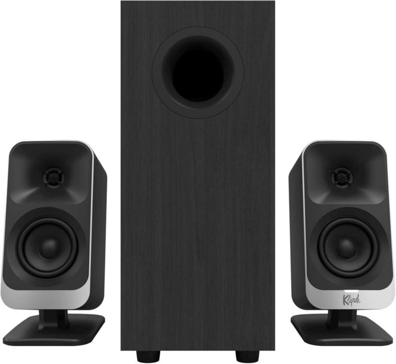 Klipsch ProMedia 2.1 Lumina Bocinas para Computadora con Subwoofer y Luces LED RGB – Audio Premium para PC y Gaming