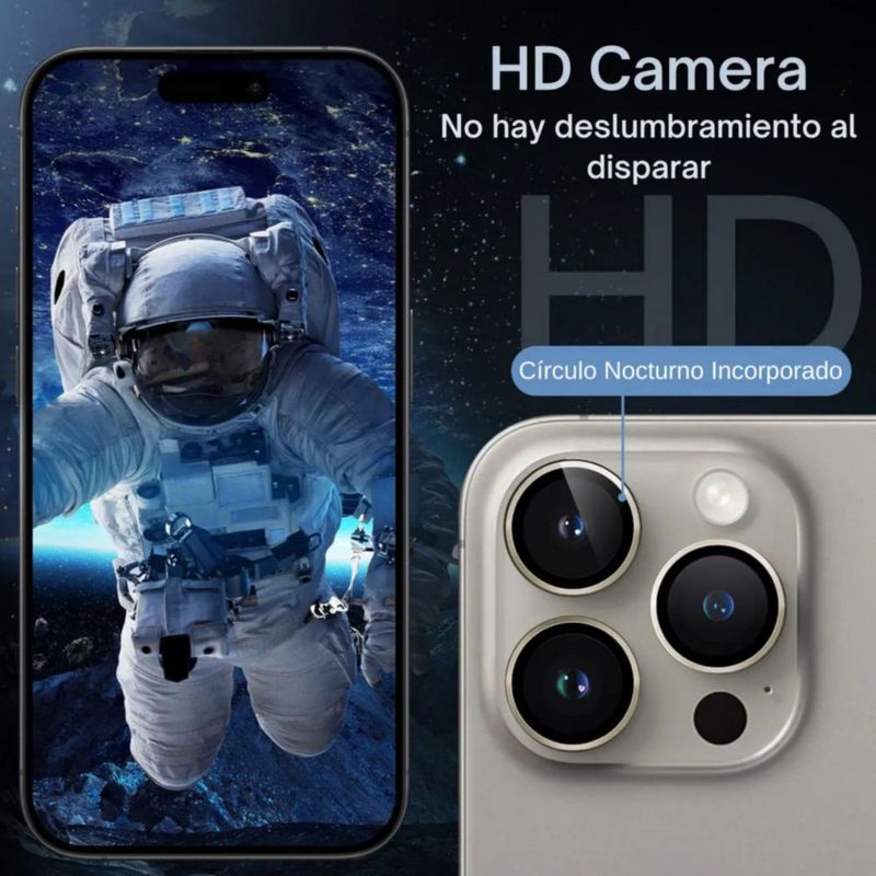 Mica Premium Protector Lente Camara Aros Para iPhone