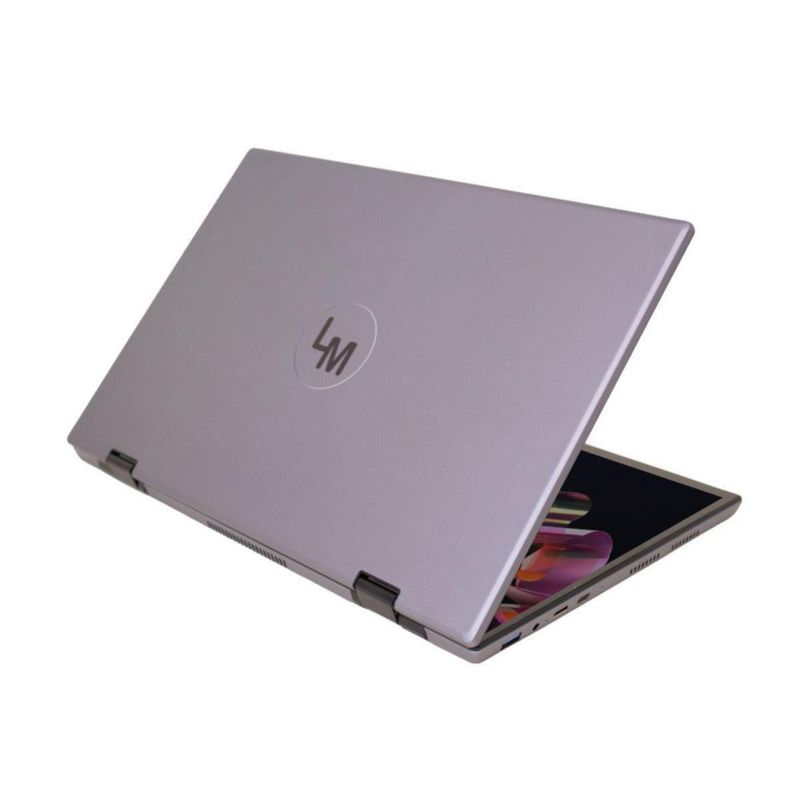 Laptop LM-140D Dual Screen 14+14” 2 en 1 Táctil 360°, Intel N95, 16GB RAM, 1TB SSD, Intel UHD, Wi-Fi, Bluetooth, HDMI, USB, Gris