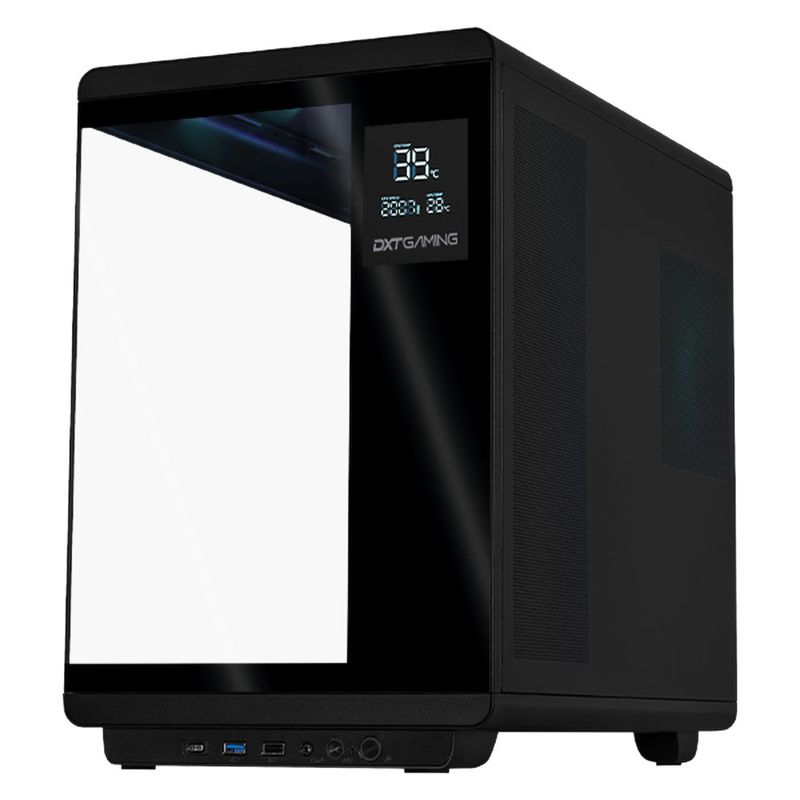 Gabinete dxt gaming titan x media torre 4 fan argb usb-c bk