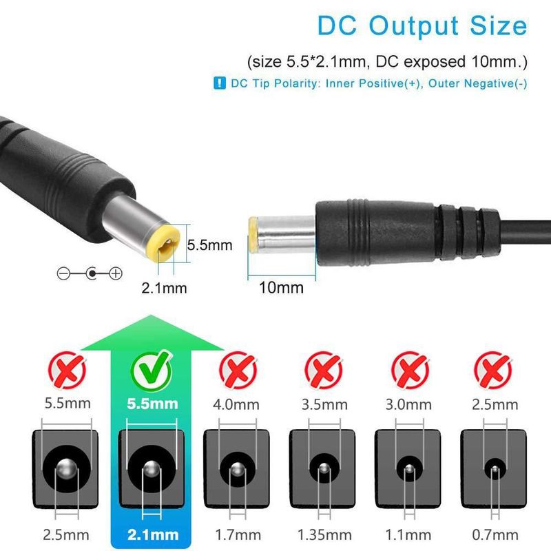 Fuente de alimentación SANSUN 12V 5A 60W AC 100-240V a DC 12V