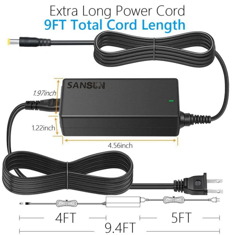 Fuente de alimentación SANSUN 12V 5A 60W AC 100-240V a DC 12V