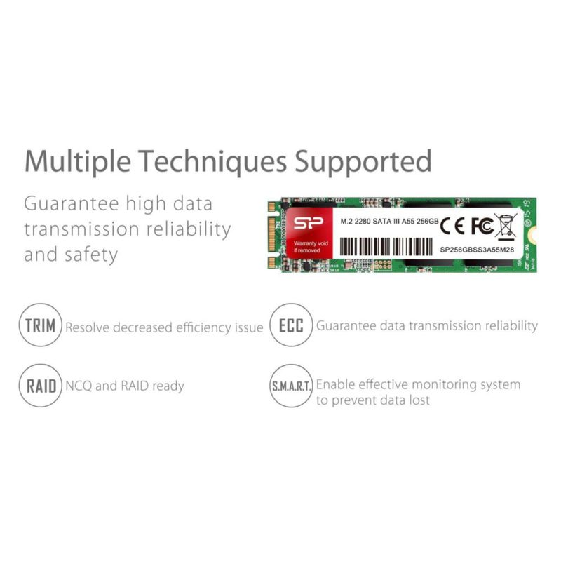 SSD Silicon Power A55 256 GB M.2 SATA III 2280 con caché SLC